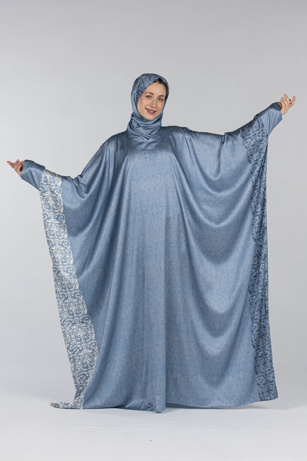 Royal Azure Damask | Silk Satin Butterfly Esdal