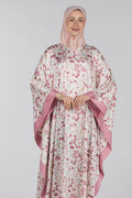 Peony Bloom | Silk Satin Abaya