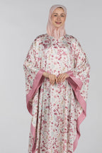 Peony Bloom | Silk Satin Abaya