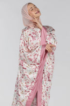 Peony Bloom | Silk Satin Abaya