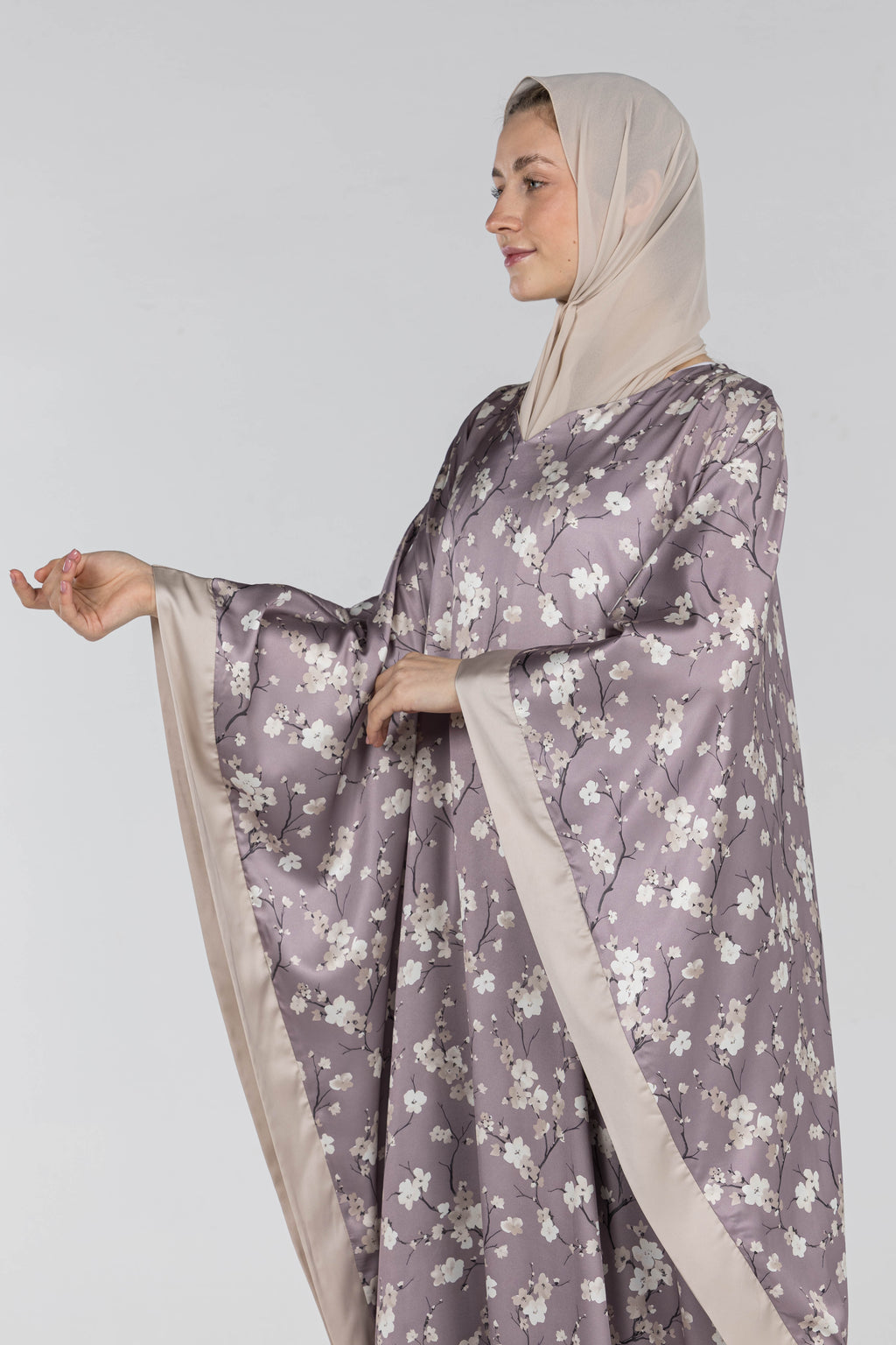 Sakura Serenity | Silk Satin Abaya
